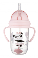 Lekkekindel joogipudel kõrrega Canpol Babies Exotic Animals roosa, 270 ml