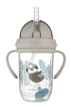 Joogipudel kõrrega Canpol Babies Exotic Animals hall, 270 ml