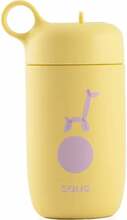 Veepudel EQUA GIRAFFE, kollane/lilla, 400 ml