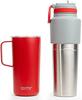 Joogipudeli komplekt Asobu Twin Pack, punane, 0,9 L + 0,6 L