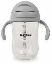 Joogipudel BabyTrold, läbipaistev/hall, 300 ml