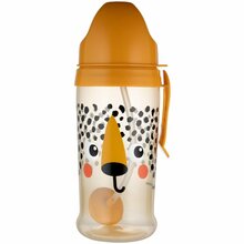 Lekkekindel joogipudel kõrrega Canpol Babies BabiesBoo cheetah, 270 ml
