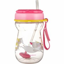 Spordipudel kõrrega Canpol Babies Sport Cup Pink 56/521, 350 ml