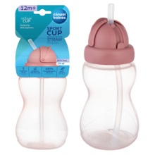 Joogipudel Canpol 56/109pin2 kokkupandava silikoonist kõrrega, roosa, 270 ml