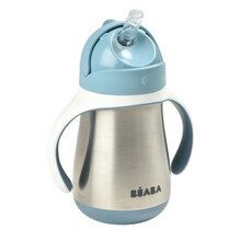 Joogipudel Beaba 913481 metallist kõrrega, 250 ml sinine
