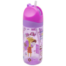 Joogipudel Marcus & Marcus Antibacterial Tritan Straw Bottle, roosa, 400 ml