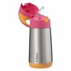 Laste joogipudel kõrrega b.box Strawberry Shake roosa, 350 ml