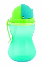Joogipudel kõrrega Canpol Babies 56/113 sinine, 370 ml