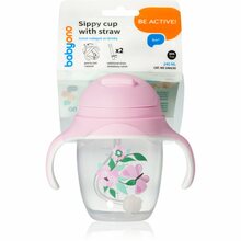 Joogitass kõrrega BabyOno Be Active Sippy 1464/05, lilla, 240 ml