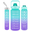 Gertuur Extralink 3-in-1 Motivational Bottle, sinililla, 2000 ml + 900 ml + 300 ml
