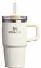 Termokruus kõrrega Stanley The Quencher H2.0 Fluted Tumbler, 0.6 l, läikiv kreemikas