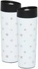 Termokruus Ambition Art Deco Stars, 340 ml, valge/must
