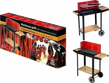 Grill BBQ Line, 85 x 42 x 83 cm, punane