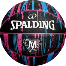 Korvpall Spalding Marble, suurus 6, must/roosa/sinine