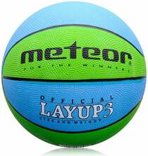 Korvpall Meteor Layup, suurus 3, sinine/roheline