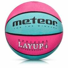 Korvpallipall Meteor Layup, suurus 4, roosa/sinine
