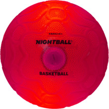 Korvpall Tangle NightBall, 25 cm, punane, pimedas helendav