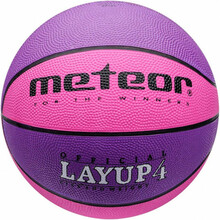 Korvpall Meteor Layup 07029, suurus 4, lilla/roosa