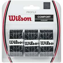 Tennise reketi pealisgripp Wilson Profile Comfort Overgrip, 3 tk, must/punane