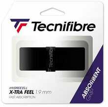 Tennise reketi grip Tecnifibre X-TRA FEEL, 1.9 mm, must