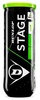 Tennisepallid Dunlop Stage 1, rohelised, 3 tk