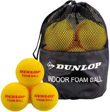Tenisepallid Dunlop Indoor Foam, kollased, 12 tk
