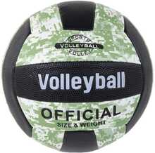 Green and Black Volleyball Ball, Lean Toys, Size 5