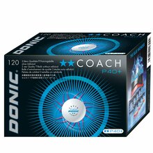 Lauatennise pallid Donic P40+ Coach, 2 star, valge, 120 tk