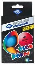 Lauatennise pallid Donic P40+ Colour, 6 tk