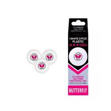 Lauatennisepallid Butterfly R40+, valged, 12 tk