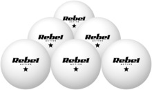 Lauatennise pallide komplekt Rebel, valge, 6 tk