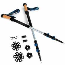 Kepikõnnikeppide komplekt Spokey Bastone Eco, 105 - 135 cm, must/hall