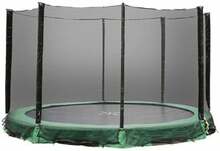 Maapealne batuut Home4you Ground Trampoline K19418, 426 cm, turvavõrguga, roheline