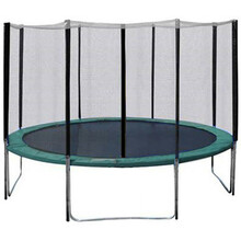 Batuut turvavõrguga Home4you, 426 cm, roheline