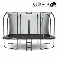 Batuut Zipro Jump Pro Quadro, 366 x 244 cm, turvavõrguga, redeliga