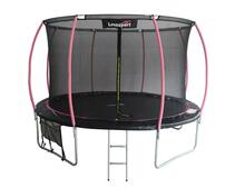 Batuut Lean Sport Max, 366 cm, must/roosa