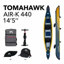 Kahekohaline täispuhutav kajakk Aqua Marina Tomahawk AIR-K 440, 440 x 78 cm
