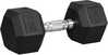 Hantel Homcom, kuusnurkne, 17,5 kg, must