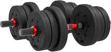 Hantlite komplekt Homcom 20 kg, reguleeritavad, must