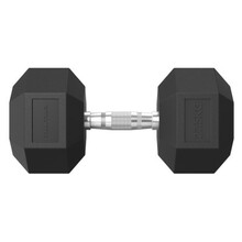 Hantli Tunturi Platinum Hex Rubber Dumbbell, 27,5 kg