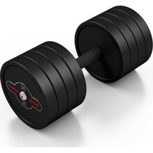 Kummiga kaetud hantel Marbo Sport, 30 kg, must