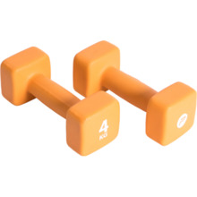 Hantlite komplekt Pure2Improve, 2 x 4 kg, oranž