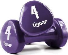 Vinüülkattega hantlid Tiguar, 4 kg, 2 tk