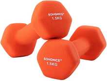 Hantlid Songmics, 2 x 1,5 kg, oranžid