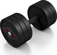 Kummiga kaetud hantel Marbo Sport, 22,5 kg, must