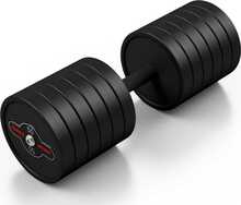 Hantel Marbo Sport 26335, kummiga kaetud, 50 kg, must