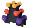 Hantlite komplekt Songmics, 1, 1,5, 2 kg, kollane, oranž, lilla