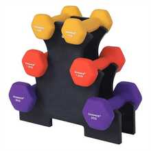 Hantlite komplekt Songmics, 1, 1,5, 2 kg, kollane, oranž, lilla
