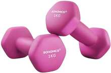 Hantlite komplekt Songmics, roosa, 2 tk