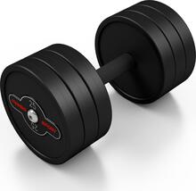 Kummiga kaetud hantel Marbo Sport, 25 kg, must
